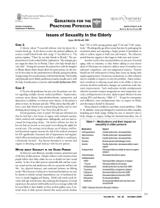 Issues of Sexuality In the Elderly
