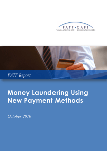 Money Laundering Using New Payment Methods
