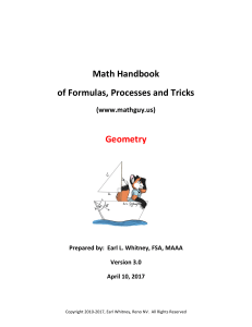 Math Handbook of Formulas, Processes and Tricks
