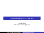 Actuarial Mathematics (MA310)