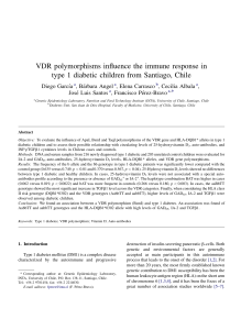 VDR polymorphisms influence the immune response in type 1