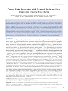 Cancer risks associated with external radiation from diagnostic