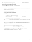 Review Study Guide – Cell Theory, Cells, Organelles, Mitosis