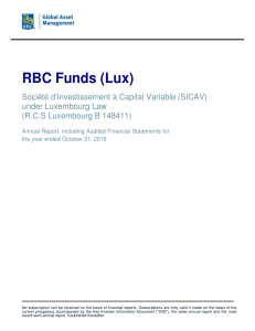 RBC Funds (Lux) - RBC Global Asset Management