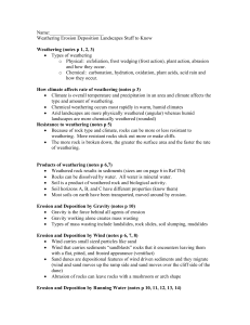 Weathering Erosion Deposition Landscapes Stuff to Know