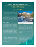 Rocky Mountain National Park Climate Change How is affecting us?