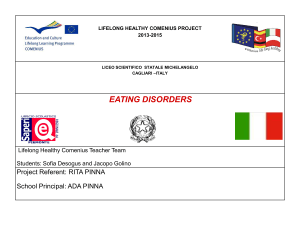 Eating disorders - Liceo Scientifico Michelangelo