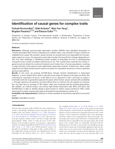 Identification of causal genes for complex traits