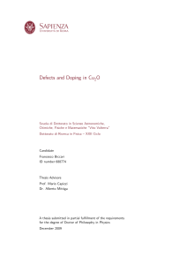 Defects and Doping in Cu2O - Francesco Biccari