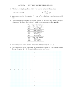 MATH 5a EXTRA PRACTICE FOR EXAM 2 1. Solve the following