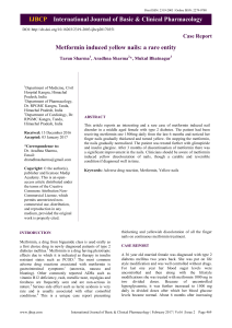 Metformin induced yellow nails - International Journal of Basic
