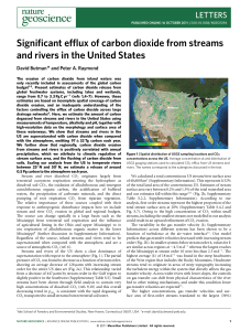 Significant efflux of carbon dioxide from streams and rivers in the
