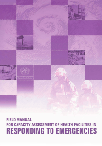 Field manual for capacity assessment of health facilities in