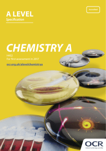 OCR A Level Chemistry A H432 Specification