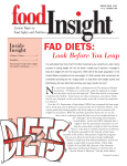 FAD DIETS: - Food Insight