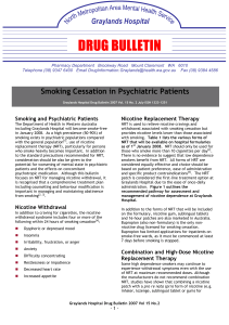 Smoking Cessation in Psychiatric Patients
