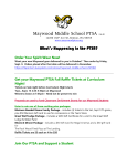 Maywood Middle School PTSA 2.6.40 What`s Happening in the PTSA?