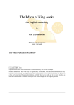 The Edicts of King Asoka - Buddhist Publication Society