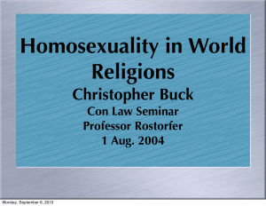 Homosexuality in World Religions