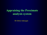 4. Appraising the Proximate Analysis System