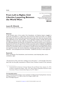 From Left to Rights: Civil Liberties Lawyering Between the