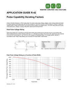 APPLICATION GUIDE R-42 Pulse Capability Derating Factors