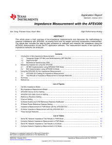 Impedance Measurement with AFE4300