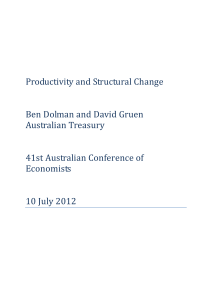 Productivity and Structural Change