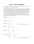 How to solve inequalities.