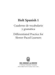 Holt Spanish 1