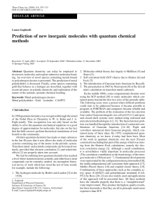 Prediction of new inorganic molecules with quantum chemical