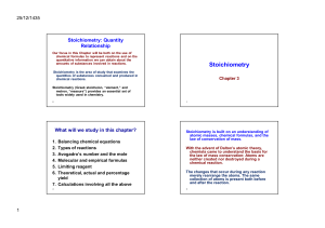 Stoichiometry Chapter 3 CHEMA1301 [Compatibility Mode]