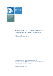 State interests vs citizens` preferences