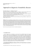 Approach to diagnosis of metabolic diseases