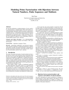 Modeling Prime Factorization with Bijections between Natural