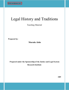 Legal History and Traditions - Ethiopian Legal Brief