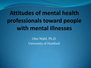 Attitudes of mental health professionals toward people with mental