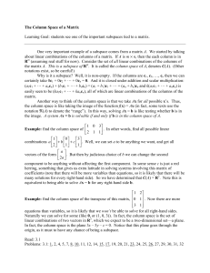 20 The Column Space