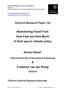 Abandoning Fossil Fuel - OxCarre