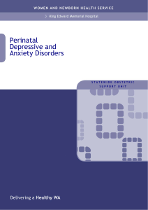 Perinatal Depressive and Anxiety Disorders Clinical Guidelines