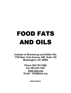 Food Fats and Oils - Institute of Shortening and Edible Oils