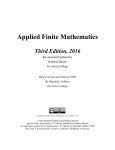 Applied Finite Mathematics
