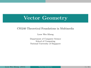 Vector Geometry - NUS School of Computing