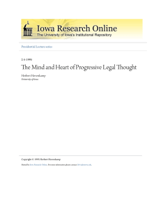 The Mind and Heart of Progressive Legal Thought
