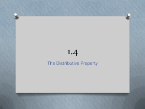 The Distributive Property