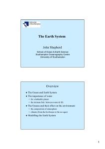 The Earth System - Professor John Shepherd