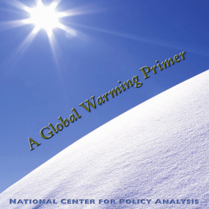 Global Warming Primer - National Center for Policy Analysis