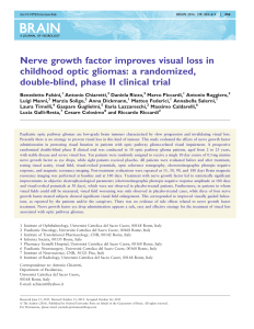 Nerve growth factor improves visual loss in childhood optic