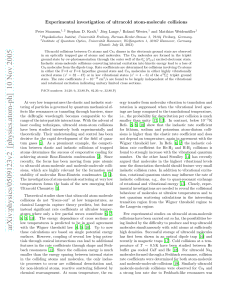 Experimental investigation of ultracold atom