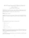 ECE 175: Computer Programming for Engineering Applications